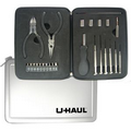 25 Piece Compact Tool Set in a Zippered Aluminum Case